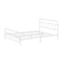 Bed Frame Metal Double Size Bed Platform White