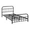 Metal Bed Frame King Single Railing-style Black