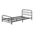 Metal Bed Frame King Single Railing-style Black