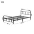 Metal Bed Frame King Single Railing-style Black