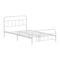 Bed Frame Metal King Single Bed Platform White