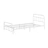 Bed Frame Metal King Single Bed Platform White
