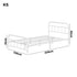 Bed Frame Metal King Single Bed Platform White