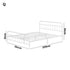 Bed Frame Metal Queen Size Bed Platform White