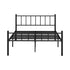Bed Frame Double Size Metal Base Platform Black COMA