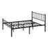Bed Frame Double Size Metal Base Platform Black COMA