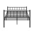 Bed Frame Double Size Metal Base Platform Black COMA