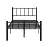 Bed Frame King Single Metal Base Platform Black COMA