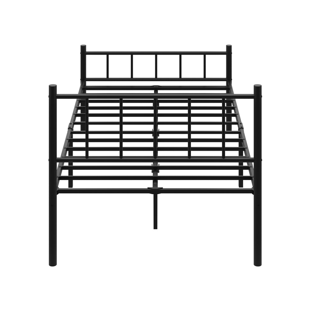 Bed Frame King Single Metal Base Platform Black COMA