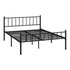 Oikiture Bed Frame Queen Size Metal Base Platform Black COMA