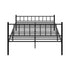 Oikiture Bed Frame Queen Size Metal Base Platform Black COMA
