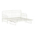 Trundle Bed Frame Daybed Single Size Base Metal Beige