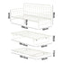 Trundle Bed Frame Daybed Single Size Base Metal Beige