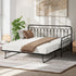 Trundle Bed Frame Daybed Single Size Base Metal Black