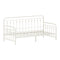 Metal Daybed Frame Single Size Sofa Bed Steel Slat Beige