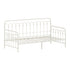 Metal Daybed Frame Single Size Sofa Bed Steel Slat Beige