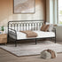 Metal Daybed Frame Single Size Sofa Bed Steel Slat Black