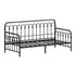 Metal Daybed Frame Single Size Sofa Bed Steel Slat Black