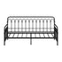 Metal Daybed Frame Single Size Sofa Bed Steel Slat Black