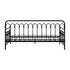 Metal Daybed Frame Single Size Sofa Bed Steel Slat Black