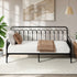 Metal Daybed Frame Single Size Sofa Bed Steel Slat Black