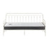 Oikiture Metal Daybed Frame Single Size Sofa Bed with Mattress Beige