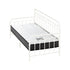 Oikiture Metal Daybed Frame Single Size Sofa Bed with Mattress Beige