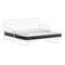 Trundle Bed Frame Daybed Single Size Beige with Mattress x2