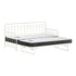 Trundle Bed Frame Daybed Single Size Beige with Mattress x2