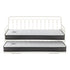 Trundle Bed Frame Daybed Single Size Beige with Mattress x2