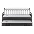Trundle Bed Frame Daybed Single Size Black with Mattress x2