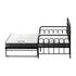 Trundle Bed Frame Daybed Single Size Black with Mattress x2