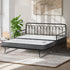 Trundle Bed Frame Daybed Single Size Black with Mattress x2