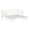 Trundle Bed Frame Single Size Metal 2x Single Beds Beige