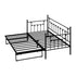 Trundle Bed Frame Single Size Metal 2x Single Beds Black