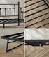 Trundle Bed Frame Single Size Metal 2x Single Beds Black