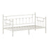 Metal Daybed Frame Single Size Steel Slat Sofa Bed Beige