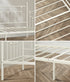 Metal Daybed Frame Single Size Steel Slat Sofa Bed Beige