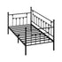 Metal Daybed Frame Single Size Steel Slat Sofa Bed Black