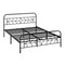 Oikiture Double Bed Frame Metal Platform with Sparkling Star Headboard