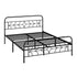 Oikiture Double Bed Frame Metal Platform with Sparkling Star Headboard
