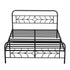 Oikiture Queen Bed Frame Black Metal Platform Star Headboard Vintage Steel 300kg