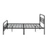 Oikiture Queen Bed Frame Black Metal Platform Star Headboard Vintage Steel 300kg