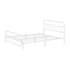 Vintage Metal Bed Frame – Double, White, Scrollwork, Powder‑Coated
