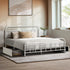 Vintage Metal Bed Frame Double – Scrollwork, 2 Drawers, 300kg Capacity, White