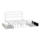 Vintage Metal Bed Frame Double – Scrollwork, 2 Drawers, 300kg Capacity, White