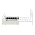 Vintage Metal Bed Frame Double – Scrollwork, 2 Drawers, 300kg Capacity, White