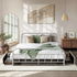Vintage Metal Bed Frame Double – Scrollwork, 2 Drawers, 300kg Capacity, White