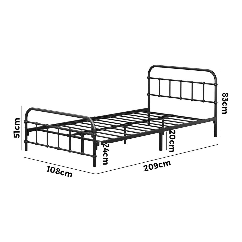 Metal Bed Frame King Single Size Bed Base Platform