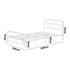Vintage Metal Bed Frame – King Single, White, Scrollwork, Powder‑Coated